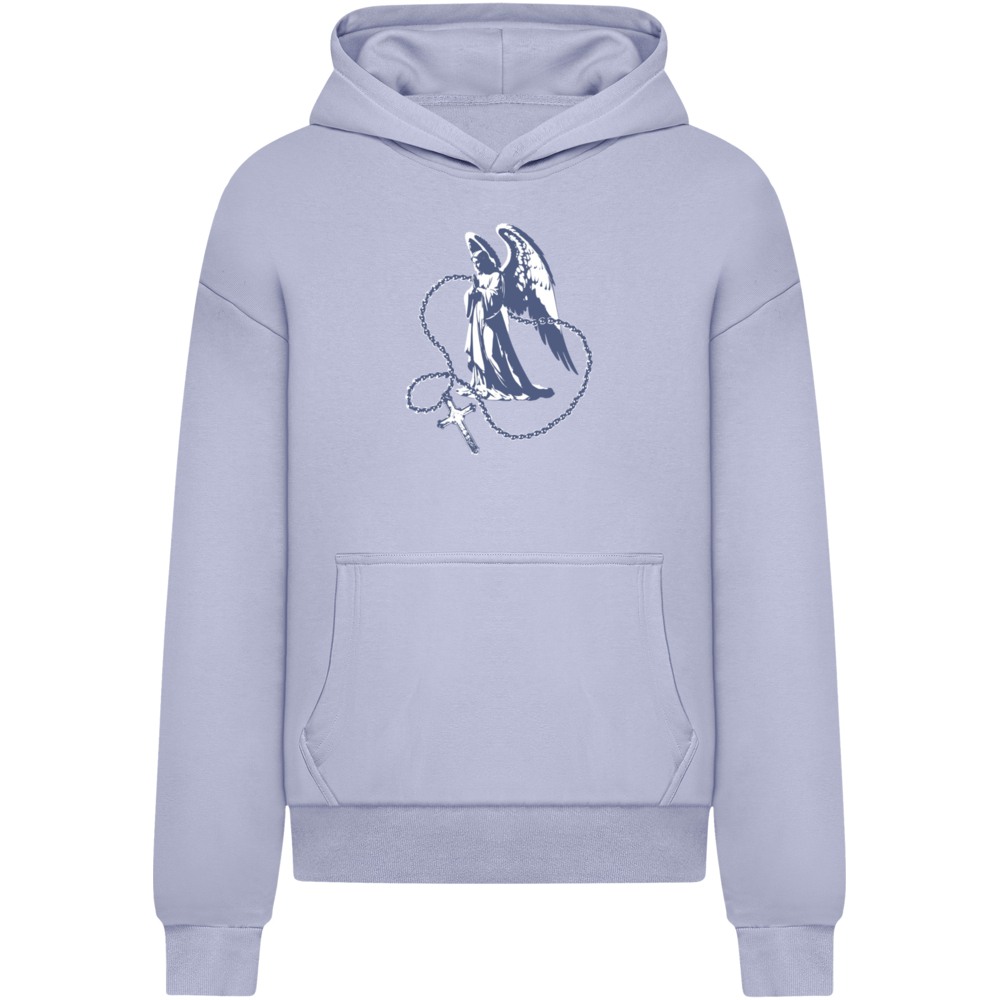 Mister Tee - Holy Cross Statue Ultra Heavy Oversized Hoodie - Blue